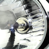 Pazoma Chrome Classic Vintage Unity 5 1/4" Head Light Lamp Motorcycle H4 Headlights for Harley Bobber Chopper Custom - pazoma
