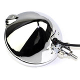Pazoma Chrome Classic Vintage Unity 5 1/4" Head Light Lamp Motorcycle H4 Headlights for Harley Bobber Chopper Custom - pazoma