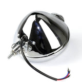 Pazoma Chrome Classic Vintage Unity 5 1/4" Head Light Lamp Motorcycle H4 Headlights for Harley Bobber Chopper Custom - pazoma