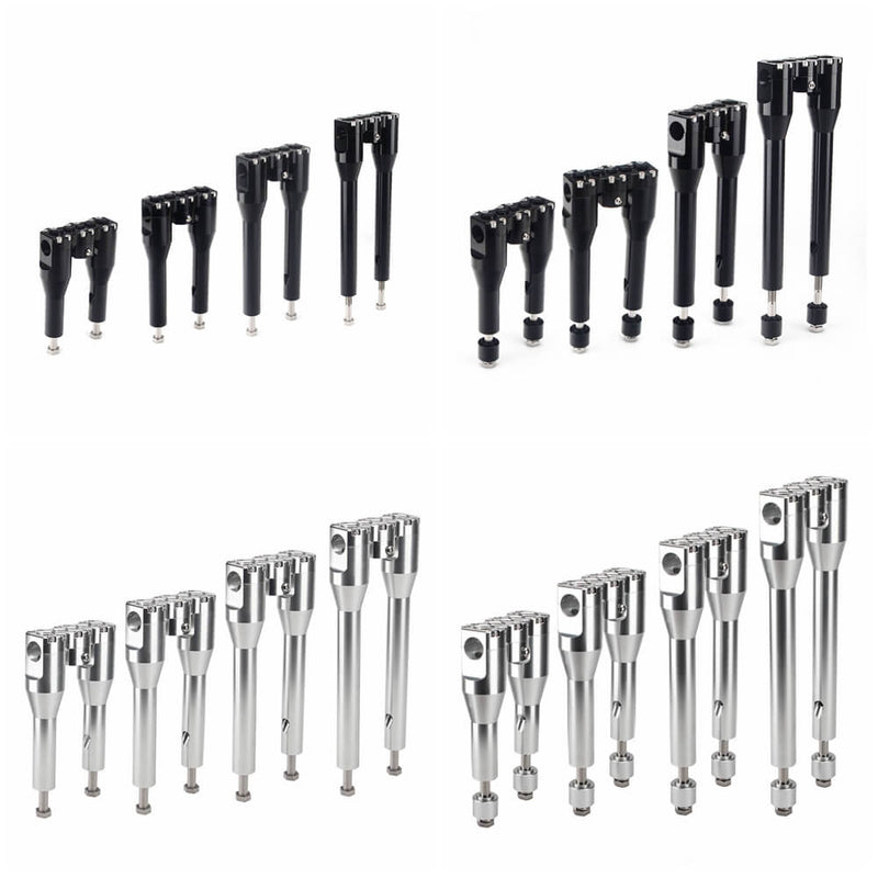 Club Style Top Clamp Straight Modular Handlebar Risers Kit for Harley Dyna Street bob Softail Sportster - pazoma