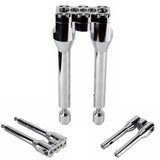 1-1/2" Club Style Top Clamp Straight Upright Modular Handlebar Risers For Harley Low Rider FXDLS Fat Street Bob FXDF FXDB FXBB - pazoma