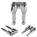 1-1/2" Club Style Top Clamp Straight Upright Modular Handlebar Risers For Harley Low Rider FXDLS Fat Street Bob FXDF FXDB FXBB - pazoma