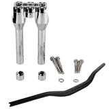 Club Style Tapered Fat Bars 1-1/2" Phatbar Handlebar & Riser Kit for Harley Dyna Softail Street bob Low Rider S Road King - pazoma