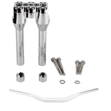 Club Style Tapered Fat Bars 1-1/2" Phatbar Handlebar & Riser Kit for Harley Dyna Softail Street bob Low Rider S Road King - pazoma