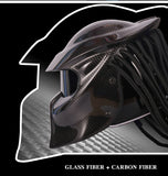 Predator Carbon Fiber Motorcycle Helmet Full Face Iron Warrior Man Helmets Casco De Moto Motociclista Depredador DOT Safety Certification - pazoma