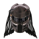 Predator Carbon Fiber Motorcycle Helmet Full Face Iron Warrior Man Helmets Casco De Moto Motociclista Depredador DOT Safety Certification - pazoma