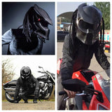 Predator Carbon Fiber Motorcycle Helmet Full Face Iron Warrior Man Helmets Casco De Moto Motociclista Depredador DOT Safety Certification - pazoma