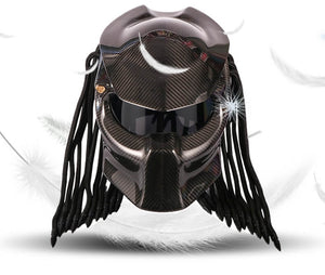 Predator Carbon Fiber Motorcycle Helmet Full Face Iron Warrior Man Helmets Casco De Moto Motociclista Depredador DOT Safety Certification - pazoma