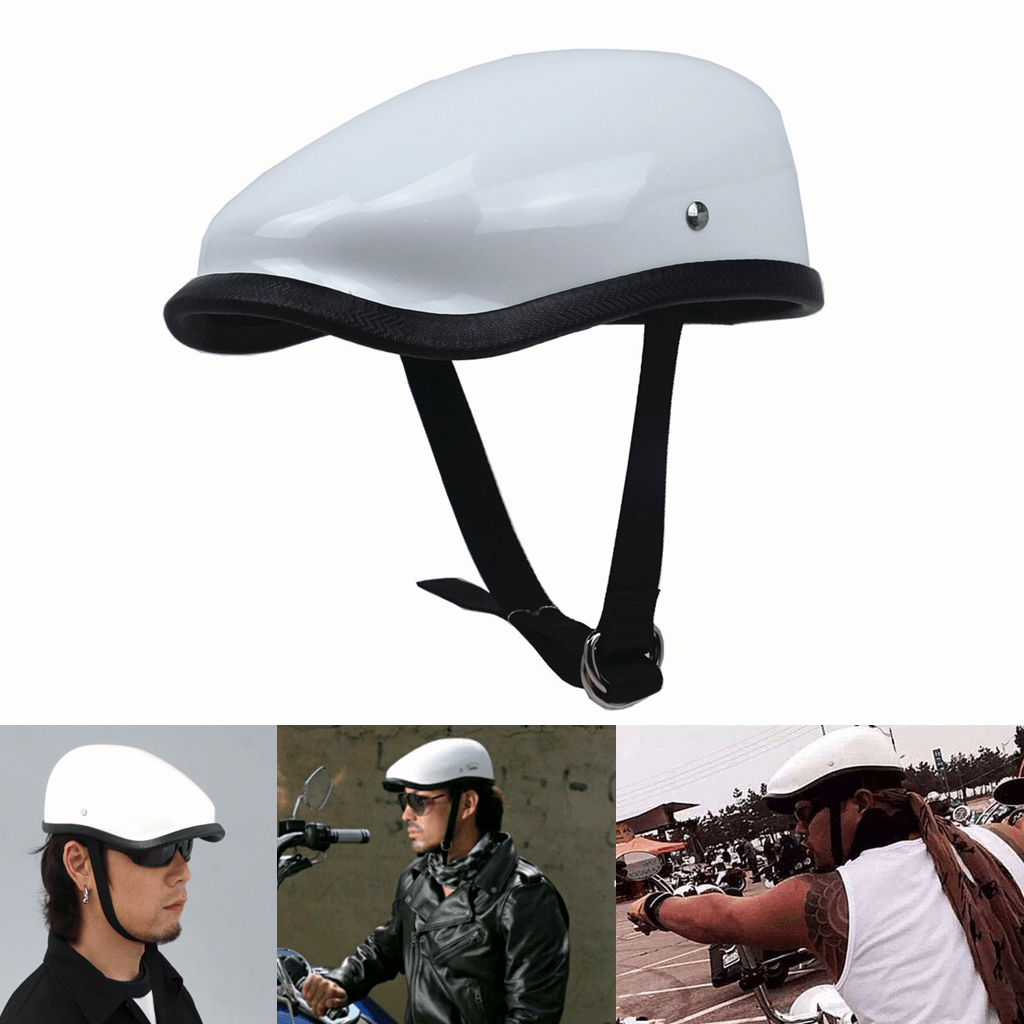 beanie light weight motorcycle helmet Leisure style motorcycle helmet half face retro motorbike helmet vintage Berets Design light weight for man and woman TT&CO White / L