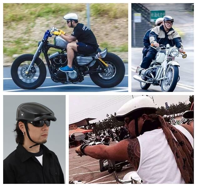 cool motorcycle helmets vintage light Leisure style motorcycle helmet half face retro motorbike helmet vintage Berets Design light weight for man and woman TT&CO Matte Black / XXL