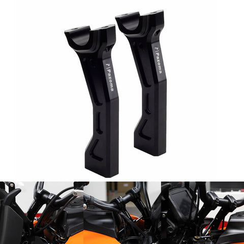 Handlebar Tall Pullback Risers Offset Backward Pull Back Riser For Harley Davidson Pan America 1250 ST Special RA1250S RA1250 RA1250SE CVO 2021-2026 - pazoma