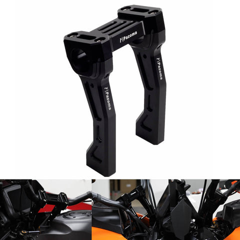 Handlebar Fat Pullback Risers Offset Backward W/ Top Clamp Cover Kit For Harley Pan America 1250 ST Special RA1250S RA1250 CVO 2021-2026 - pazoma