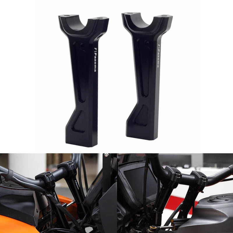 Harley Davidson Pan America CVO 1250 ST RA1250ST Special RA1250SE RA1250S RA1250 Handlebar Tall Risers CNC Aluminum 6061-T6 Black 55900241 2021-2025 - pazoma