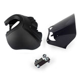 Harley Dyna Street Bob FXR T-Sport TSport Front Fairing Club Style w/12" Eye Shape Vented Windscreen Windshield Headlight Relocation Block - pazoma