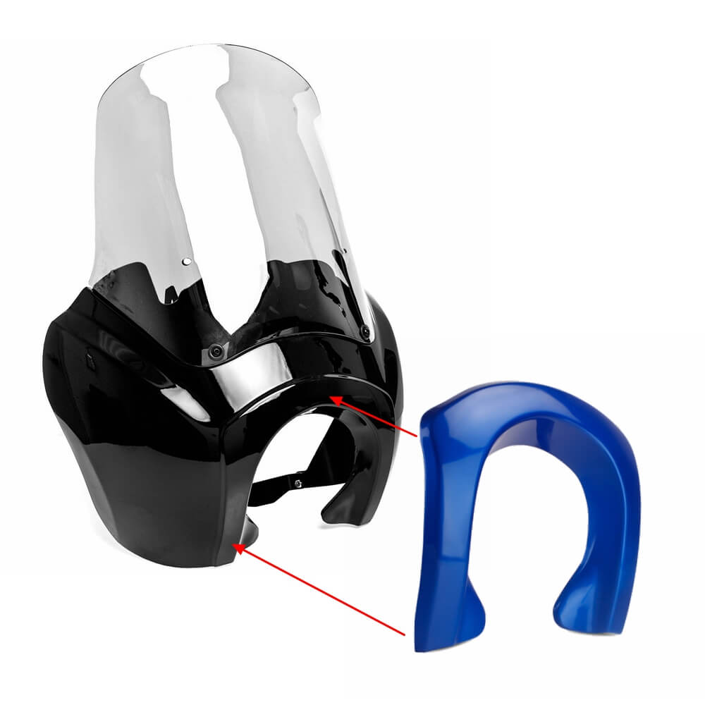 T-Sport Headlight Fairing Bezels Trim Cover For Harley Dyna FXDXT FXDWG FXR Dyna Street Bob CBC Cali TSport Front Fairing Club Style - pazoma