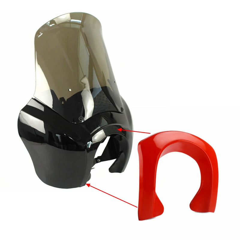 T-Sport Headlight Fairing Bezels Trim Cover For Harley Dyna FXDXT FXDWG FXR Dyna Street Bob CBC Cali TSport Front Fairing Club Style - pazoma