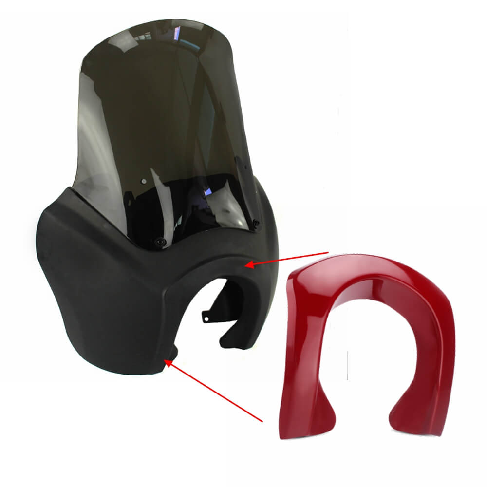 T-Sport Headlight Fairing Bezels Trim Cover For Harley Dyna FXDXT FXDWG FXR Dyna Street Bob CBC Cali TSport Front Fairing Club Style - pazoma