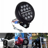 5 3/4" 5.75 inch Club style Multi LED Round Headlight W/ Conversion Extension Bracket Relocation Block Kit For Harley Dyna T-Sport FXR - pazoma