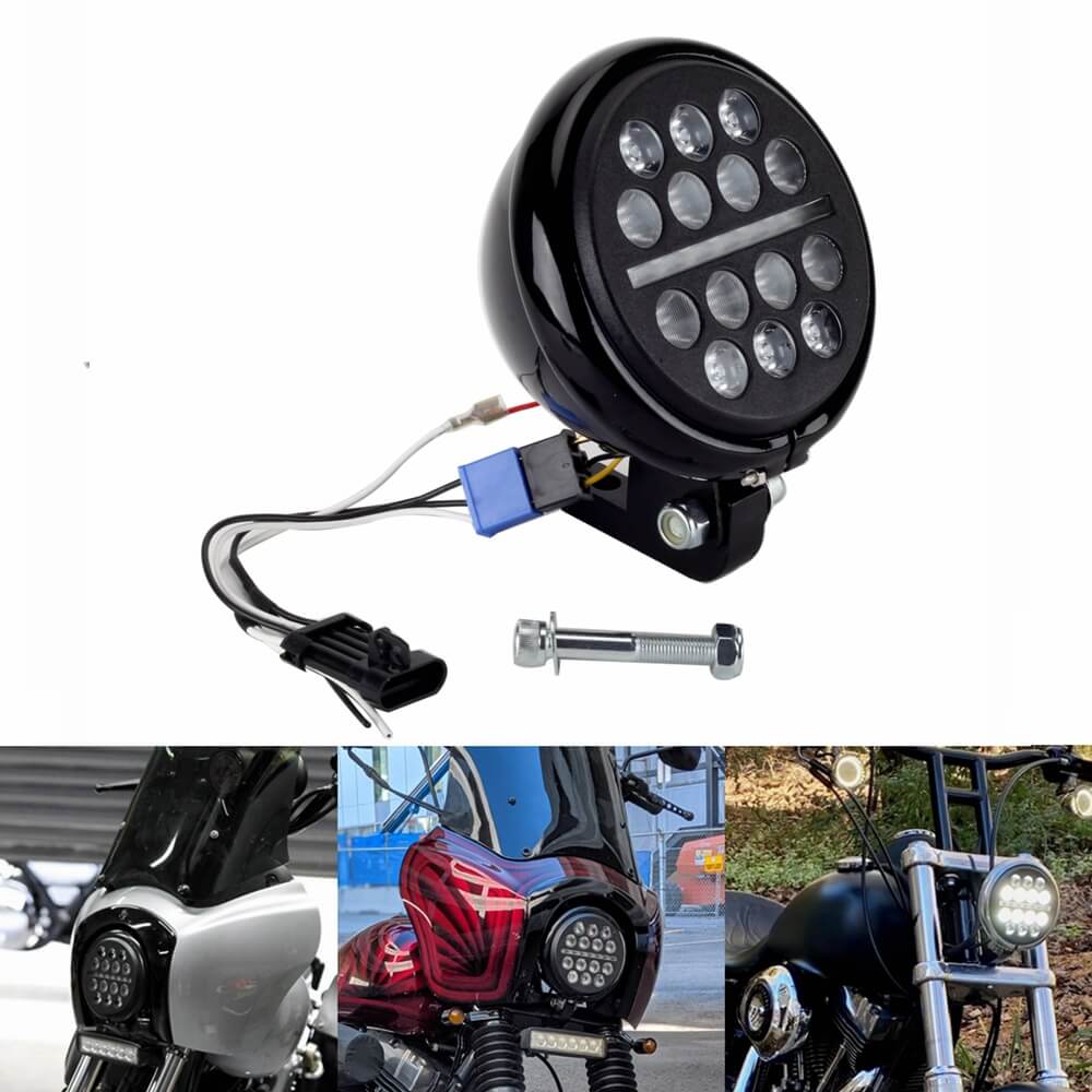 5 3/4 5.75 inch Club style Multi LED Round Headlight W