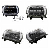 Harley Road Glide FLTR 2015-2024 Black LED Headlight Projector Headlamp Head Lamp Kit With Turn Signal & Daylight Running Light DRL - pazoma