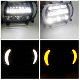 Harley Road Glide FLTR 2015-2024 Black LED Headlight Projector Headlamp Head Lamp Kit With Turn Signal & Daylight Running Light DRL - pazoma