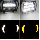 Harley Road Glide FLTR 2015-2022 Black LED Headlight Projector Headlamp Head Lamp Kit With Turn Signal & Daylight Running Light DRL - pazoma