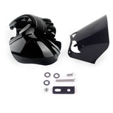 Harley Softail 18+ Street Bob FXBB 114 FXBBS Low Rider FXLR Standard T Sport Fairing w/12" Eye Vented Windshield Headlight Relocation Block - pazoma