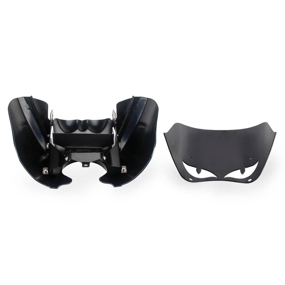 2020-2024 Harley Softail Low Rider S 114 117 FXLRS T-Sport Fairing Outer w/12" Eye Vented Windshield Headlight Relocation Bracket - pazoma