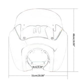 T Sport Headlight Fairing Outer w/12" Windshield For Harley Softail 18+ Street Bob FXBB 114 FXBBS Standard FXST Low Rider FXLR - pazoma