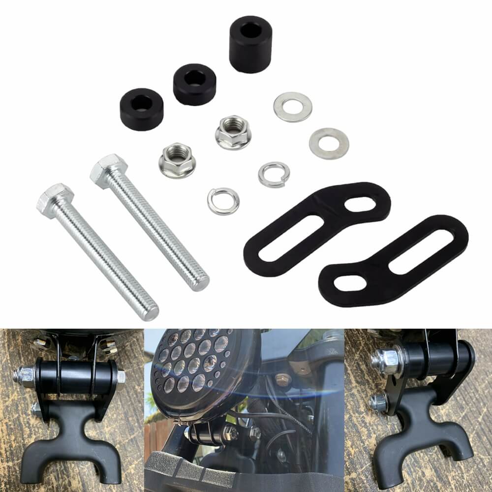 Harley Softail Low Rider S FXLRS to DYNA Headlight Conversion Mount Extension Relocation Bracket Hardware kit For T-sport fairing Sportshield - pazoma