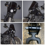 Headlight Fairing Lamp mask Cowl Windshield For Harley M8 Softail Low Rider S 114 117 FXLRS w/5.75'' LED Projection Headlamp - pazoma