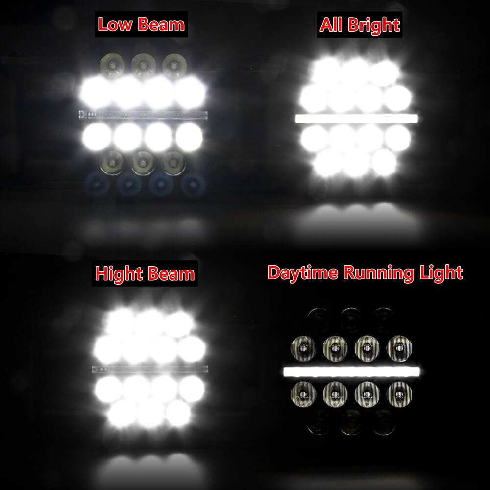 Harley Dyna T-Sport FXR 5.75" Club style LED Headlight Headlamp W/ Conversion Extension Bracket Relocation Block Kit - pazoma