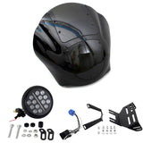 Harley Softail M8 Low Rider S FXLRS Quarter Fairing Windshield w/ LED Headlight Headlamp Relocation Block Mounting kit 2020-2023 - pazoma