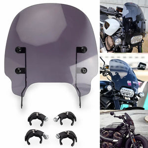 Harley Sportster S 1250 RH1250S Quick-Release Compact Windshield Front Light Fairing Windscreen 2021-2023 - pazoma