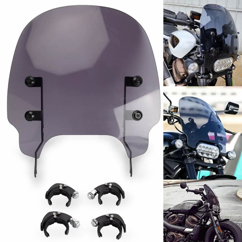Harley Sportster S 1250 RH1250S Quick-Release Compact Windshield Front Light Fairing Windscreen 2021-2025 - pazoma