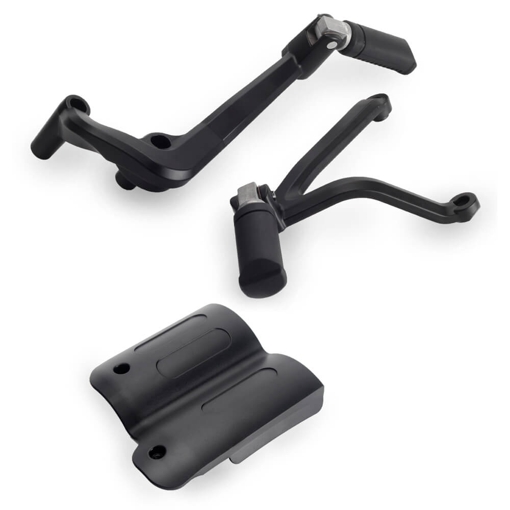 Harley Sportster S 1250 RH1250S Rear Passenger Footpeg Mount Kit Foot Peg Bracket Footrests Support Exhaust Pipe Guard Heat Shield Pedal Docking - pazoma