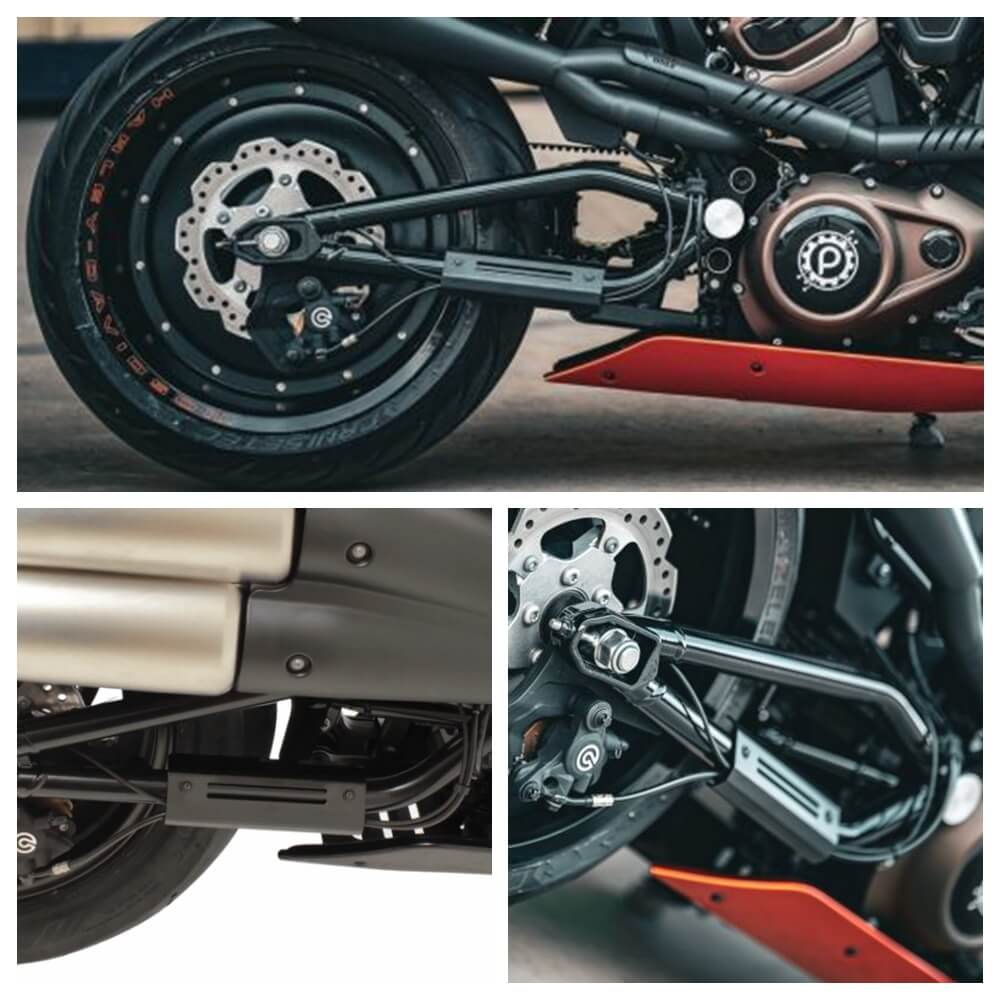 Harley Sportster S 1250 RH1250S Rear Rocker Arm Cover Frame Bar Shield Guard Baffle Black 2021-2023 - pazoma