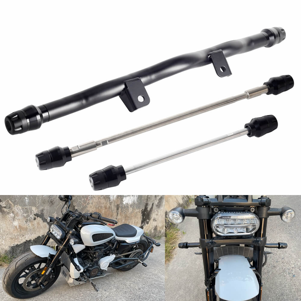 Harley Sportster S RH1250S Highway Peg Bumper Crash Flat-Out Bar Engine  Guard Front Rear Axle Fork Wheel Slider Falling Protector Stand 21-