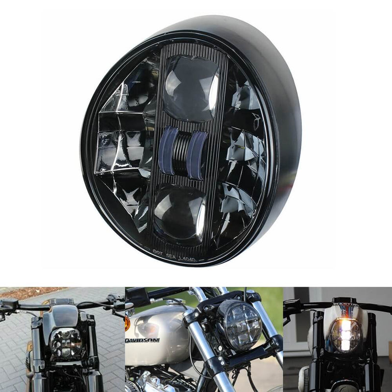 LED Headlight With White DRL Hi-Low Projector Headlamp for Harley Softail Breakout 114 FXBR FXBRS 2018-UP - pazoma