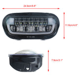 Motorcycle LED Headlight With White DRL High/Low Beam Projector Headlamp for Harley Softail Fat Bob 114 FXFB FXFBS 2018-UP - pazoma