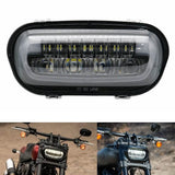 Motorcycle LED Headlight With White DRL High/Low Beam Projector Headlamp for Harley Softail Fat Bob 114 FXFB FXFBS 2018-UP - pazoma