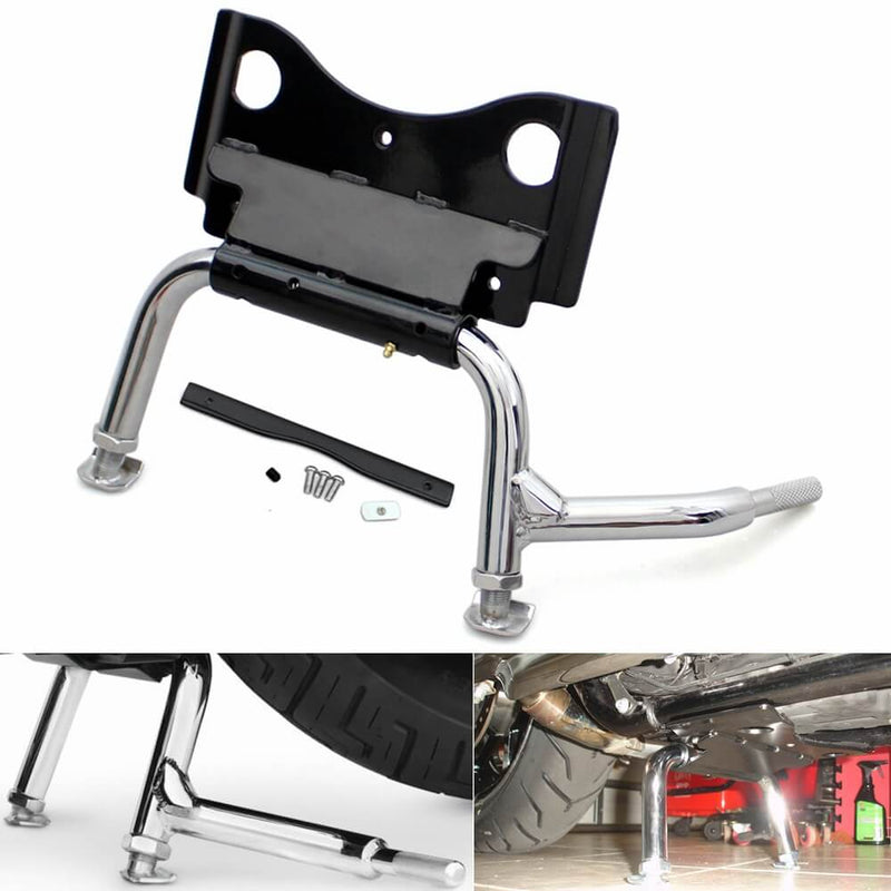 Harley Touring 2009-2023 Adjustable Chrome Center Stand #91573-09A Replacement Road King FLHR Glide FLHT - pazoma