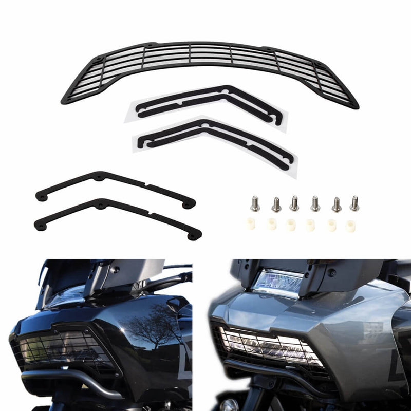 Headlight Guard Curved Protector Grille Mesh Cover Protection Grill For Harley Pan America 1250 ST RA1250ST Special CVO RA1250 RA1250S RA1250SE 21-25 - pazoma
