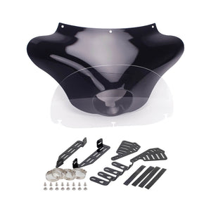 Harley Softail Dyna Street Bob FXDL FXBB FXLR FXBB Sportster XL Indian Scout Front Headlight Batwing Fairing Windshield W/Mounting Kit 1985-2025 - pazoma
