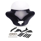 Harley Softail Dyna Street Bob FXDL FXBB FXLR FXBB Sportster XL Indian Scout Front Headlight Batwing Fairing Windshield W/Mounting Kit 1985-2023 - pazoma
