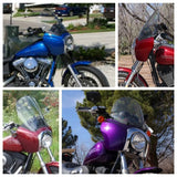 Harley Fairing FXDXT Dyna Super Glide T-Sport Clear 15'' Windshield Windscreen w/ Chrome Trim Bezel Headlight Relocation Block - pazoma