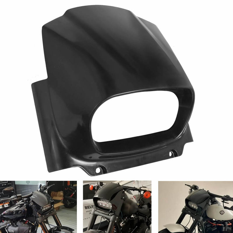 Headlight Fairing Headlamp Front Cowl Cover Kit For Harley M8 Softail Fat Bob FXFB 114 FXFBS 2018-2024 Black ABS - pazoma