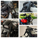 Headlight Fairing Headlamp Front Cowl Cover Kit For Harley M8 Softail Fat Bob FXFB 114 FXFBS 2018-2024 Black ABS - pazoma