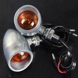 2pcs Heavy Duty Motorcycle Bullet Amber Turn Signals Bulb Indicators Blinkers Lights For Harley Cafe Racer Chopper Bobber Custom Bike - pazoma