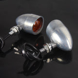 2pcs Heavy Duty Motorcycle Bullet Amber Turn Signals Bulb Indicators Blinkers Lights For Harley Cafe Racer Chopper Bobber Custom Bike - pazoma